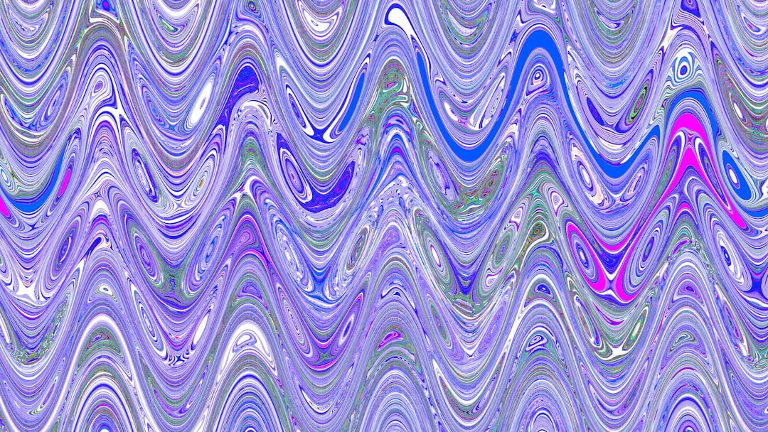 Abstract, wavy pattern in shades of purple.